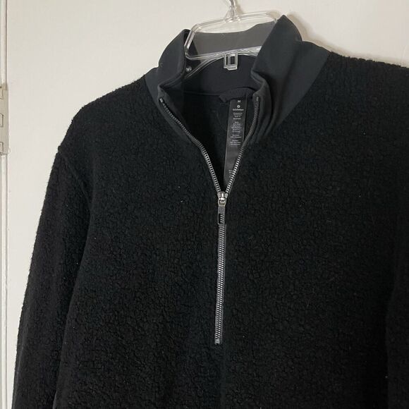 Lululemon Tundra Trek 1/2 Zip fleece sherpa pullover black sweater men Medium - Picture 4 of 6
